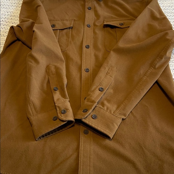 Rowm The Lodge Collection Long Sleeve Brushed Solid Button Down Shirt Size Large - Picture 10 of 12